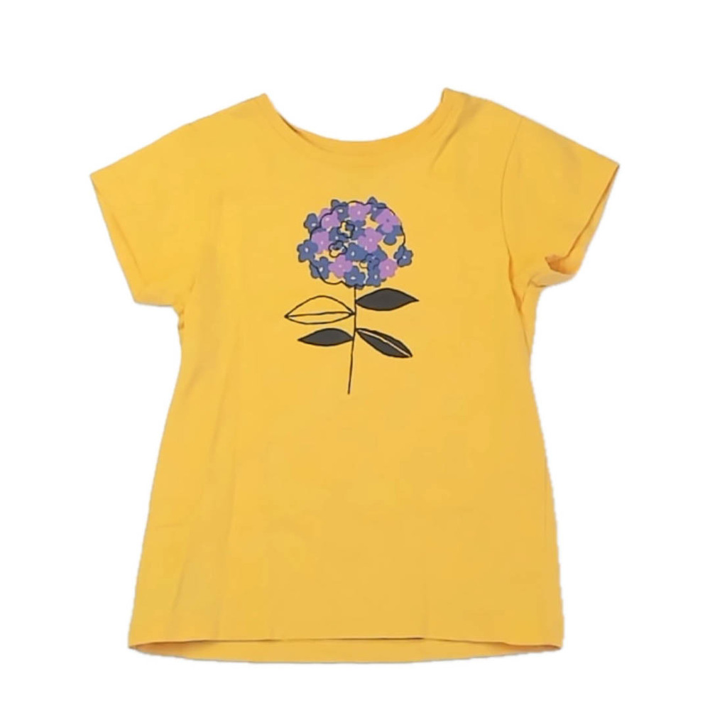 Tea Collection Girls Yellow Floral T-Shirt size: 4T